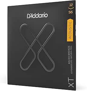 D'ADDARIO XT 12/56 80/20 BRONZE ACOUSTIC STRINGS