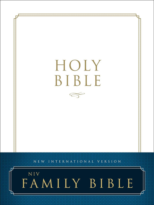 NIV Holy Bible Family White Hardcover