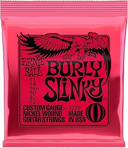 Ernie ball burly slinky 11-52 electric guitar strings 2226