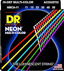DR 11-50 NEON MULTICOLOR ACOUSTIC STRINGS