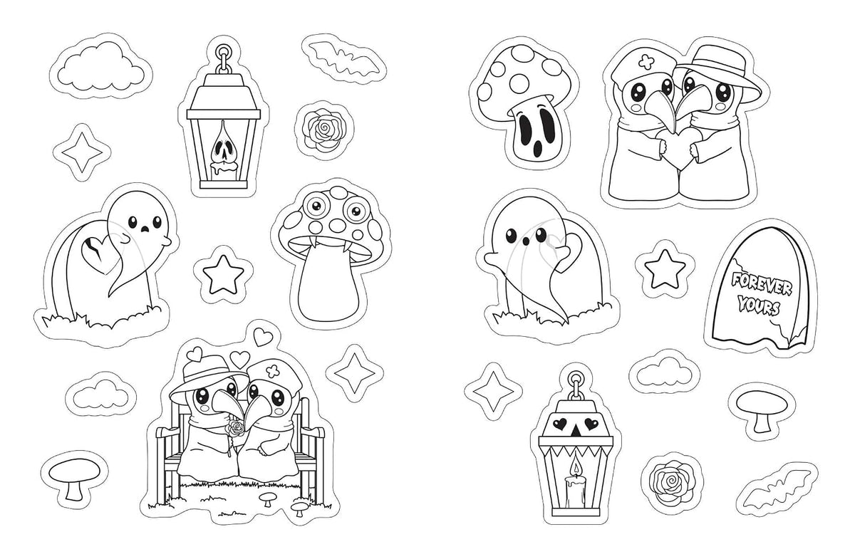 The Creepy Cute Color Your Own Sticker Book