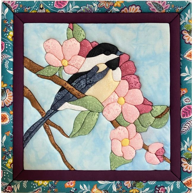 Quilt Magic NoSew Wall Hanging Kit Chickadee on Branch