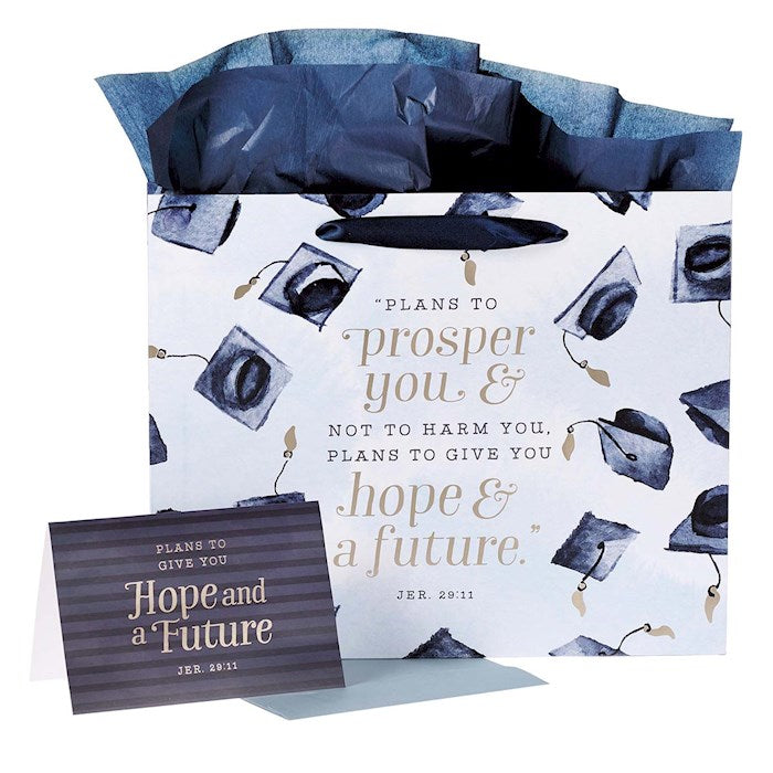 Gift Bag Graduation w/Card & Tissue Paper Large