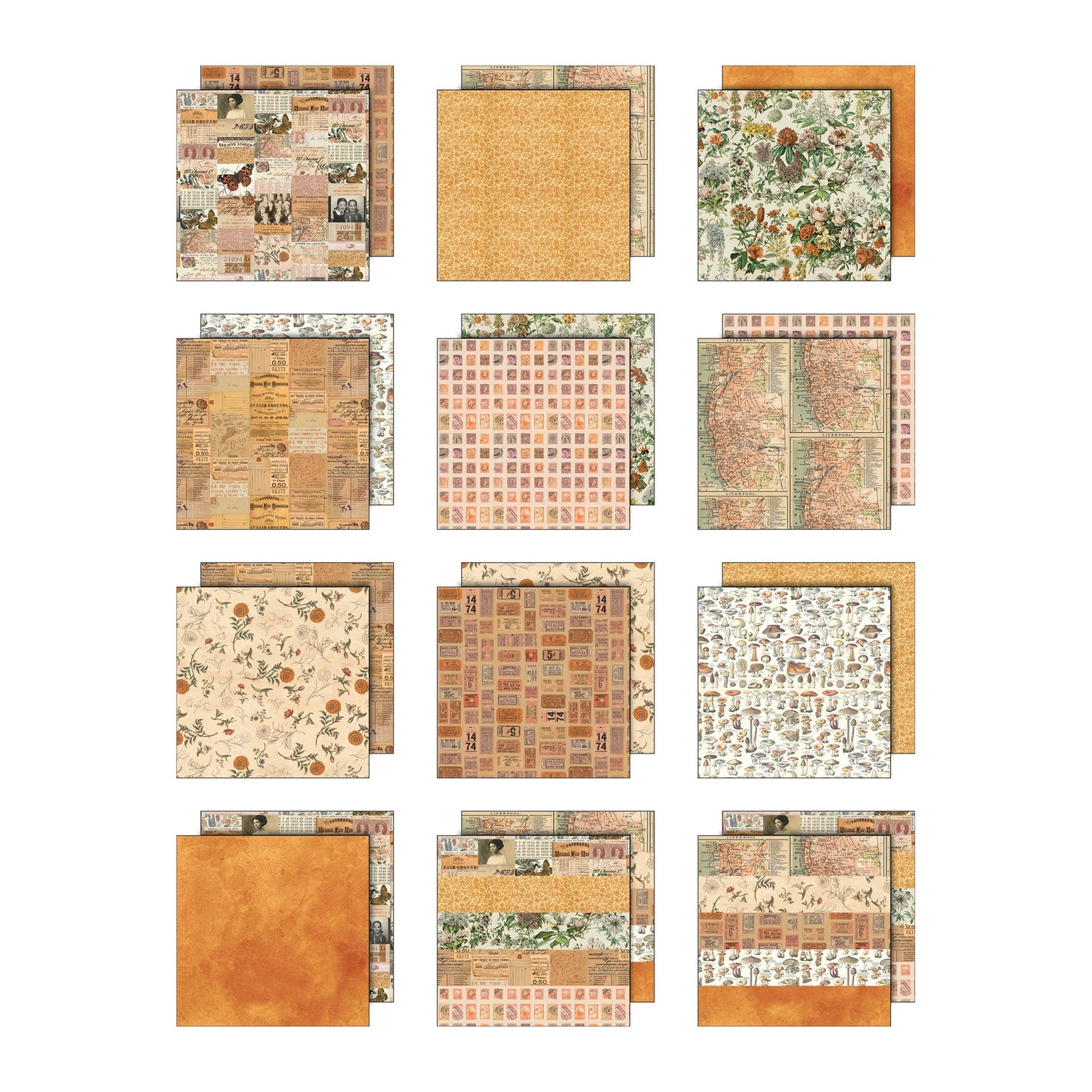 Tim Holtz Idea-ology 12"x12" Paper Palette: Orange