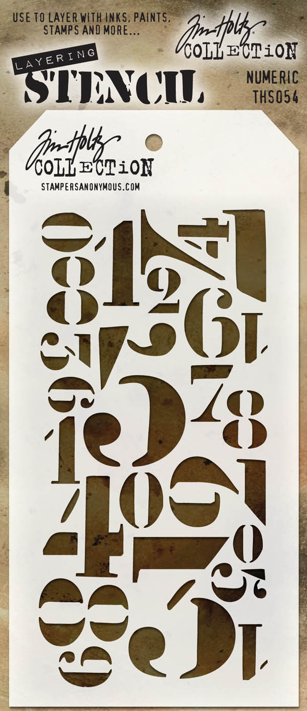 Tim Holtz Stencil Numeric Layering