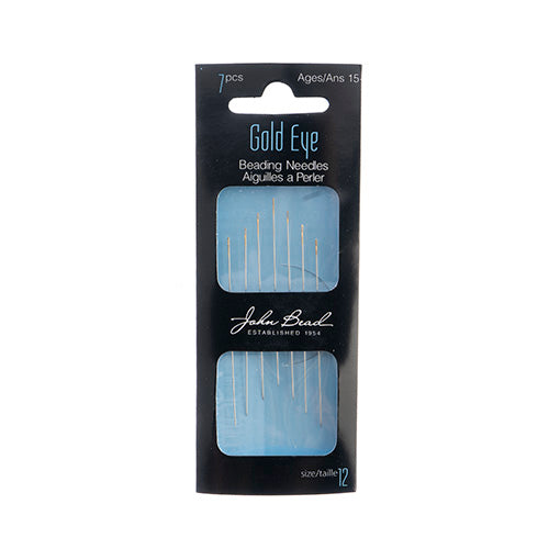 Beading Needle Gold Eye 7 pcs Size 12
