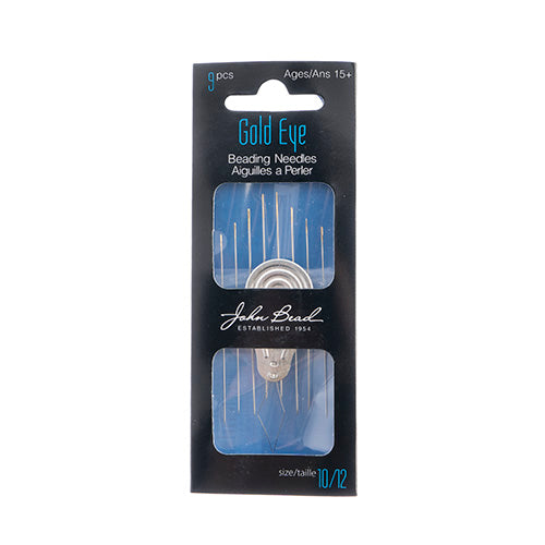 Beading Gold Eye Needle 8pcs Threader India Quality Size 10/