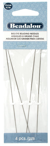 Beadalon Big Eye Needle 4.5in 4pcs/package