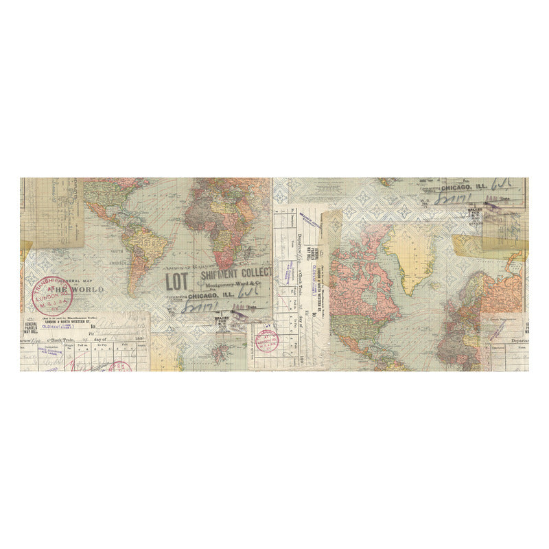 Tim Holtz Idea-Ology Collage Paper 6x6" yards - Travel