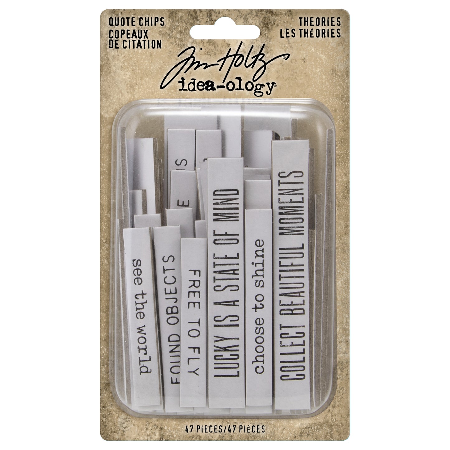 Tim Holtz Idea-Ology : Findings - Quote Chips, Theories