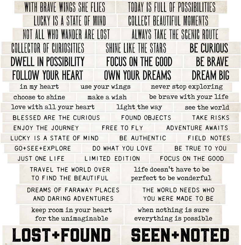 Tim Holtz Idea-Ology : Findings - Quote Chips, Theories