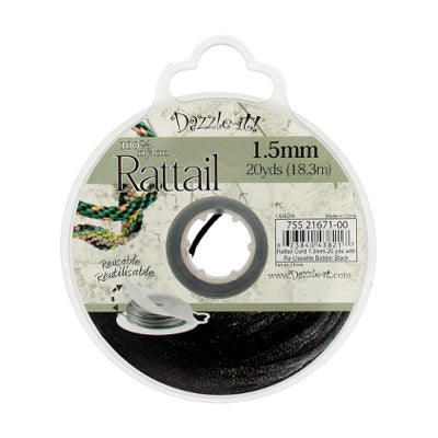 Rattail Cord w/ Re-Useable Bobbin : 20 Yards, 1.5mm