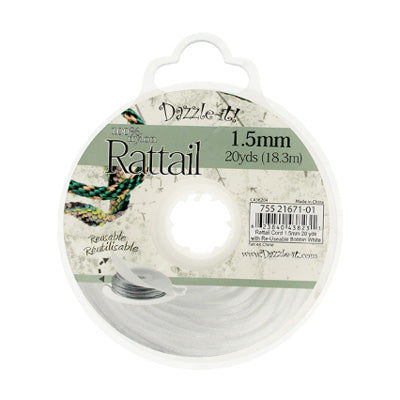 Rattail Cord w/ Re-Useable Bobbin : 20 Yards, 1.5mm