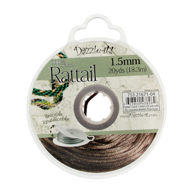Rattail Cord w/ Re-Useable Bobbin : 20 Yards, 1.5mm