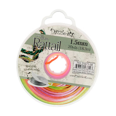Rattail Cord w/ Re-Useable Bobbin : 20 Yards, 1.5mm