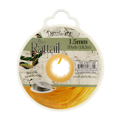 Rattail Cord w/ Re-Useable Bobbin : 20 Yards, 1.5mm