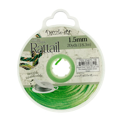Rattail Cord w/ Re-Useable Bobbin : 20 Yards, 1.5mm