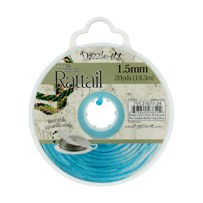Rattail Cord w/ Re-Useable Bobbin : 20 Yards, 1.5mm
