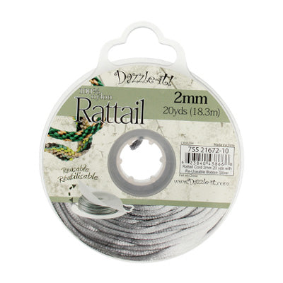 Rattail Cord w/ Re-Useable Bobbin : 20 Yards, 2mm
