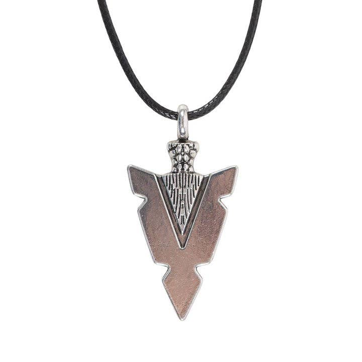 Something Different Wholesale Arrowhead of Strength Viking Cord Necklace