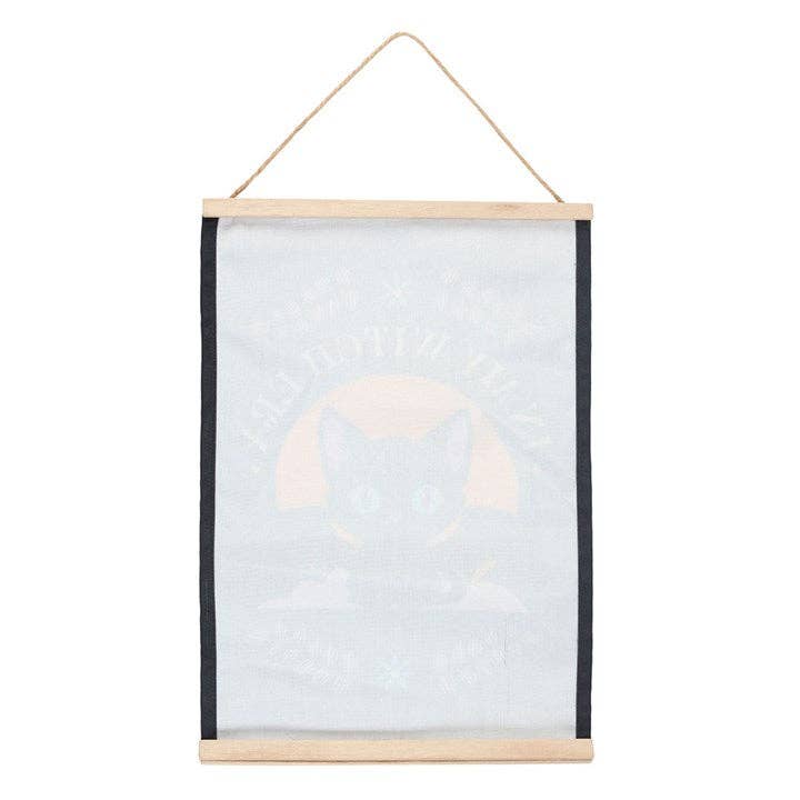 Something Different Wholesale In My Witch Era Black Bat Cat Fabric Wall Hanging