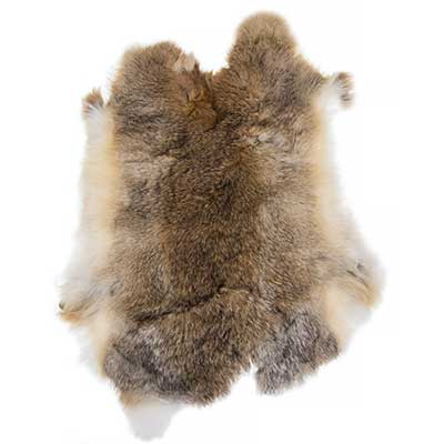 Rabbit Fur Skin - Low Grade apx 11x15in Light Brown (1pc)