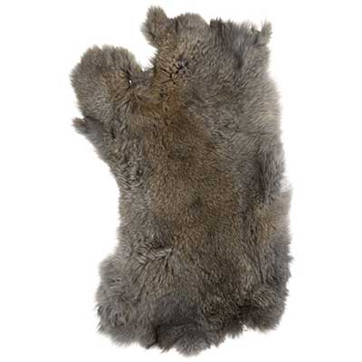Rabbit Fur Skin - Grey apx 15x15in