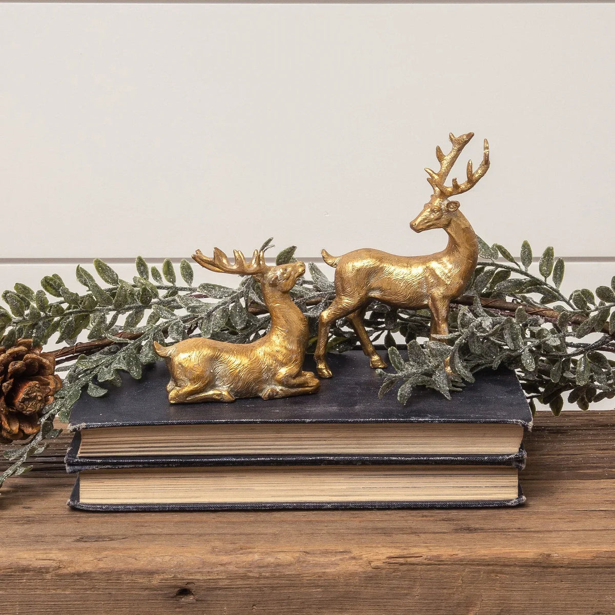 Mini Gold Laying Deer Figurine