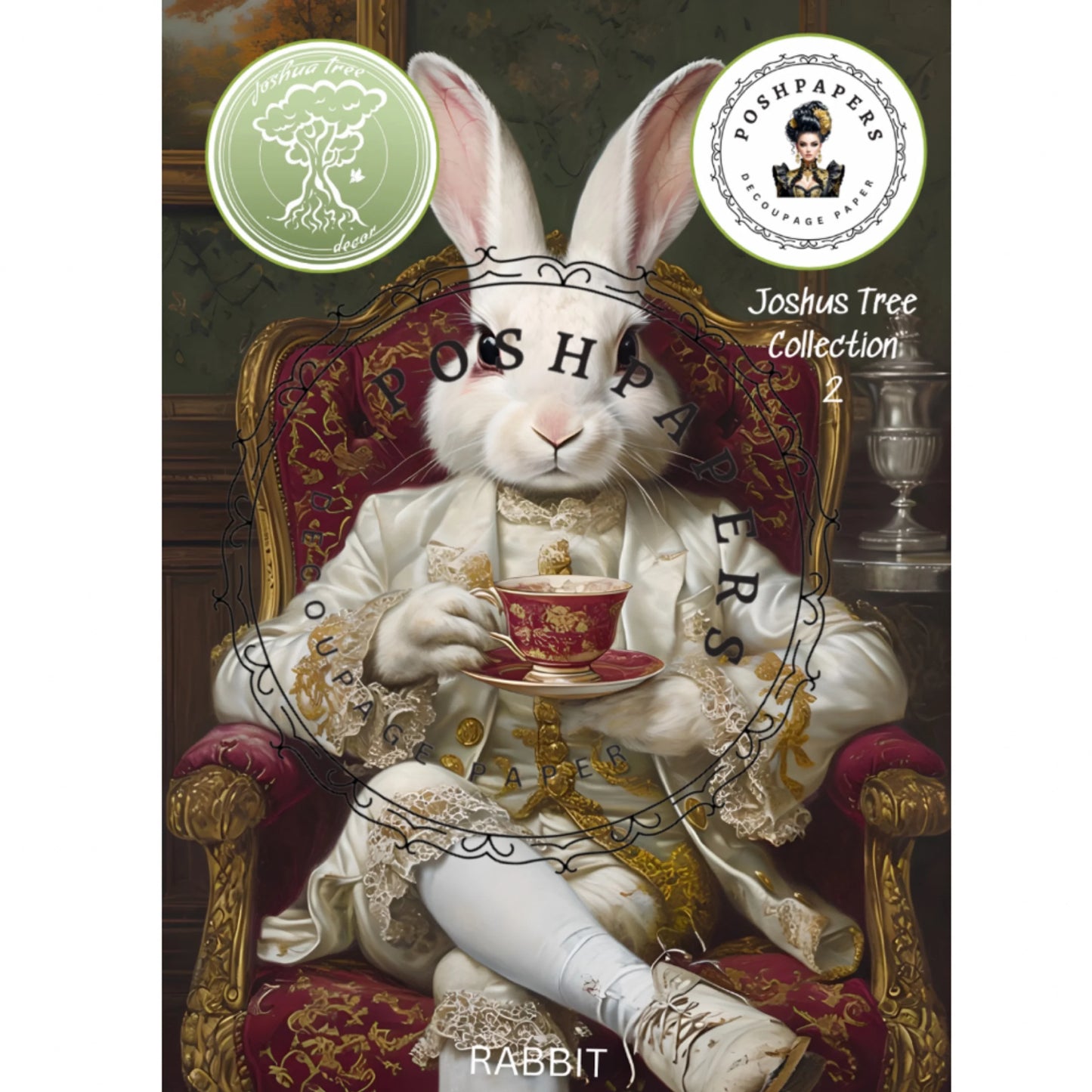 Posh Papers - Rabbit 53x36 cm, 53x73cm, A4