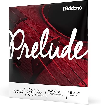 D'addario prelude 4/4 scale j810m medium tension violin strings