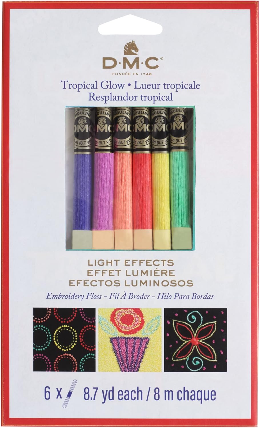 DMC Thread - Light Effect 8.7yards - Tropical Glow 6 Pack