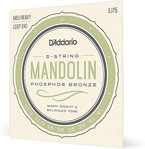 D'ADDARIO EJ75 MED/HEAVY PHBRONZE MANDOLIN STRINGS