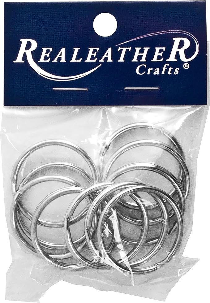 Realeather Split Key Ring 1 1/4" 10pk