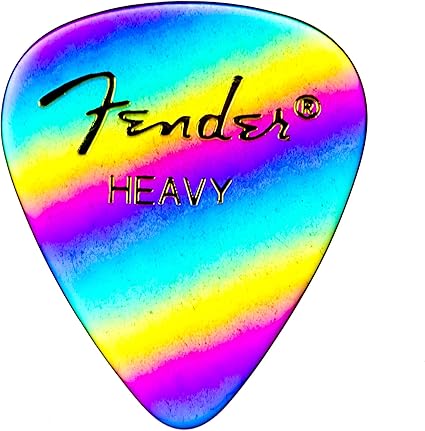 fender premium celloloid picks 12pack rainbow