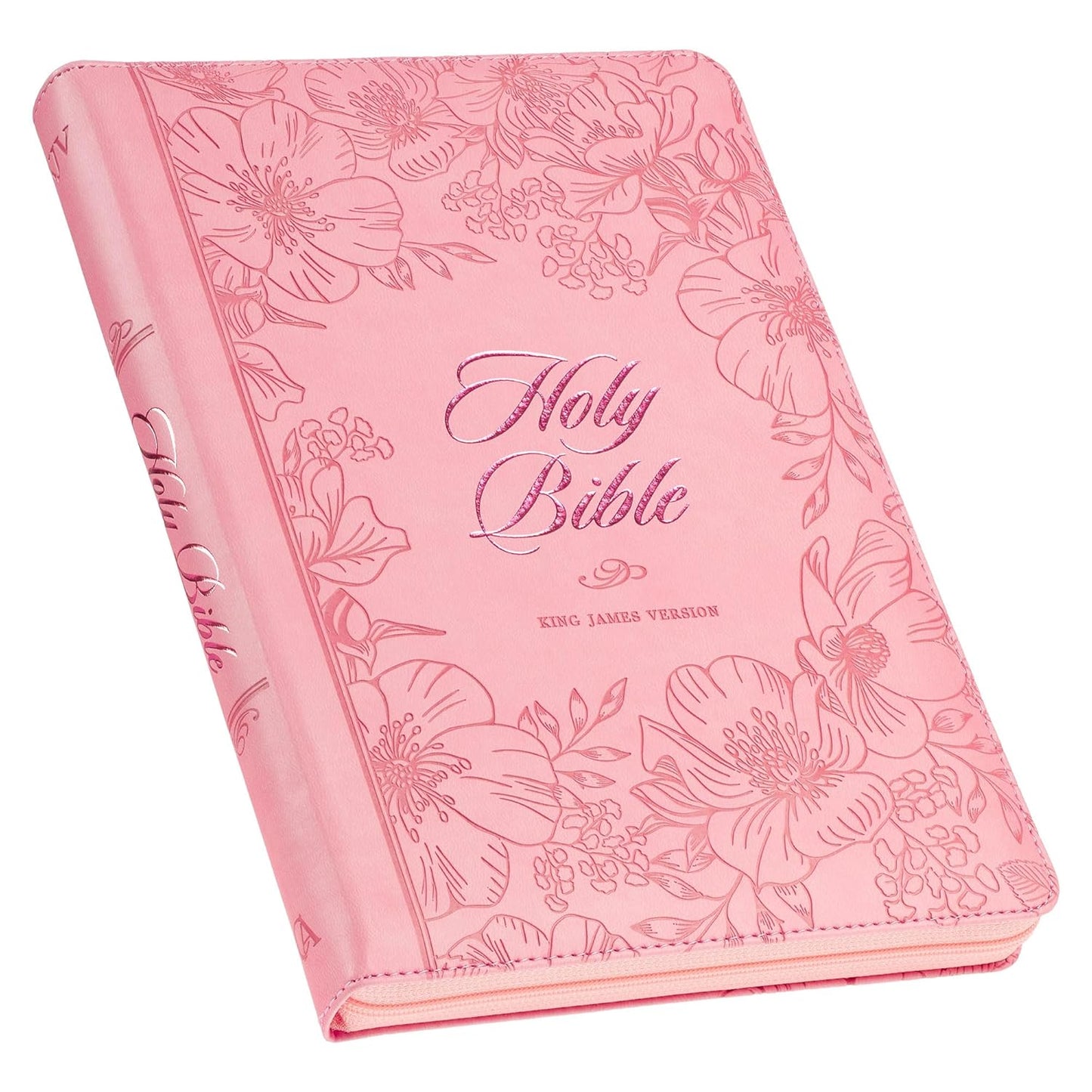 KJV Thinline Large Print Bible - Zipper Closure - Pink