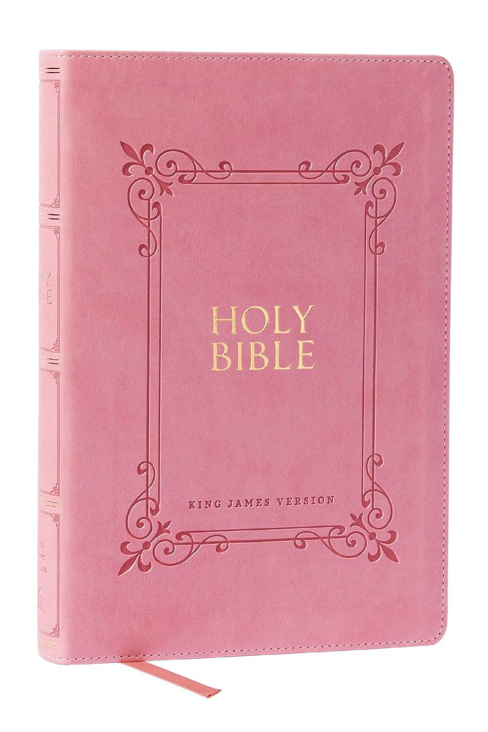 KJV Holy Bible : Large Print Leathersoft Pink Red Letter