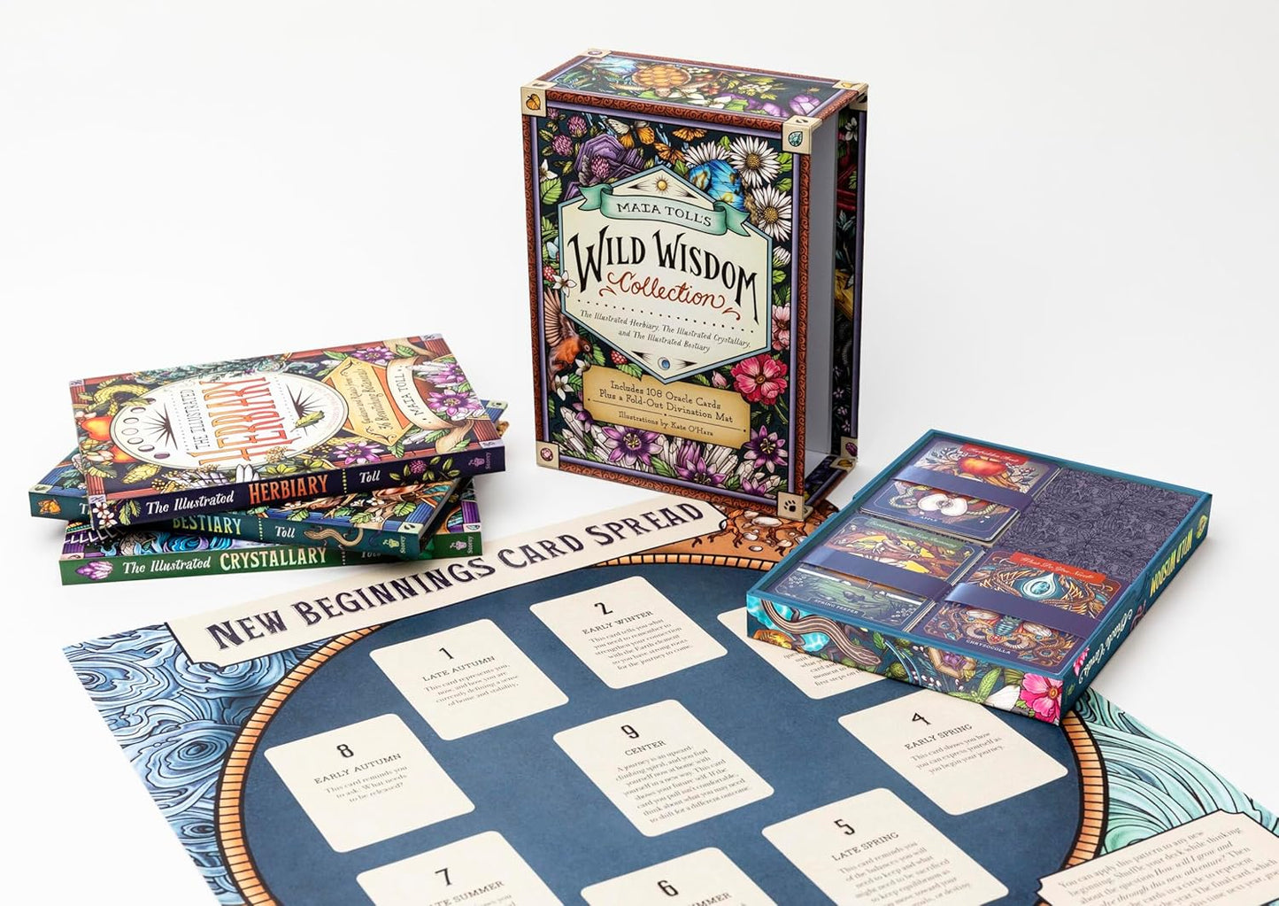Maia Toll's Wild Wisdom Collection: Three Book Set; Includes 108 Oracle Cards plus a Fold-Out Divination Mat