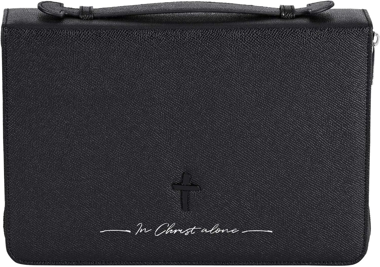 BIBLE COVER IN CHRIST ALONE XXL BLK