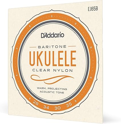 D'addario baritone ukelele clear nylon strings EJ65B