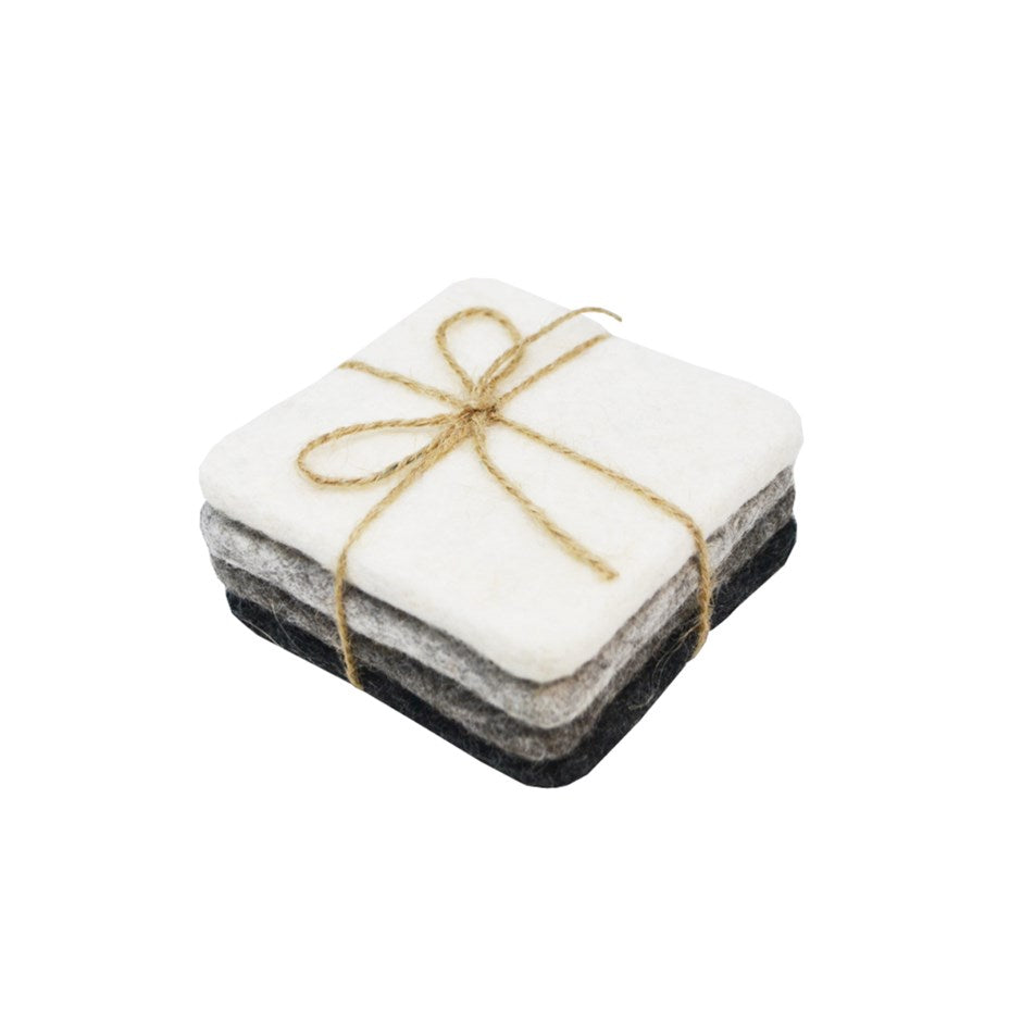 S/4 Coasters Square Grey Gradient