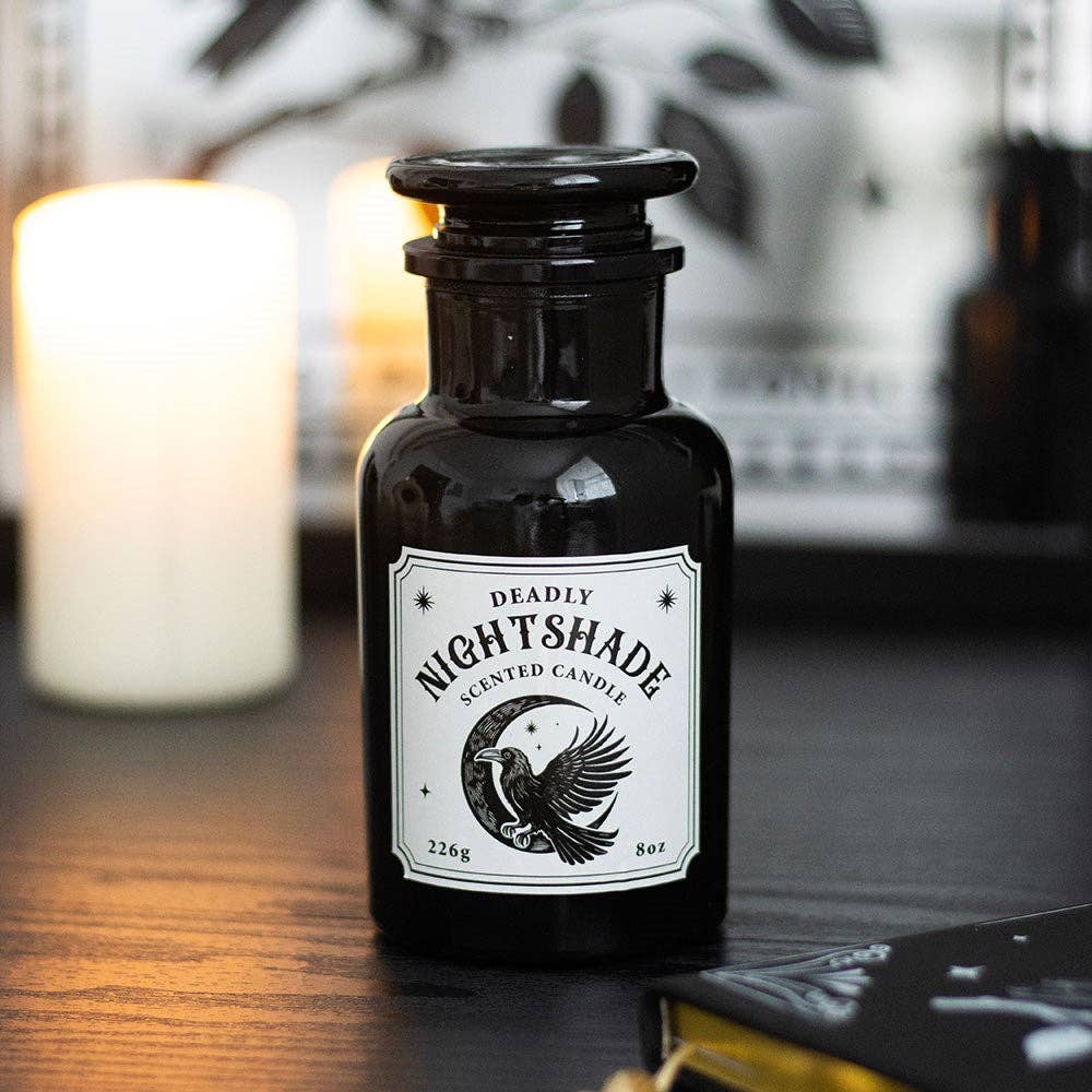 Something Different Wholesale Mystic Raven Deadly Nightshade Gothic Apothecary Candle