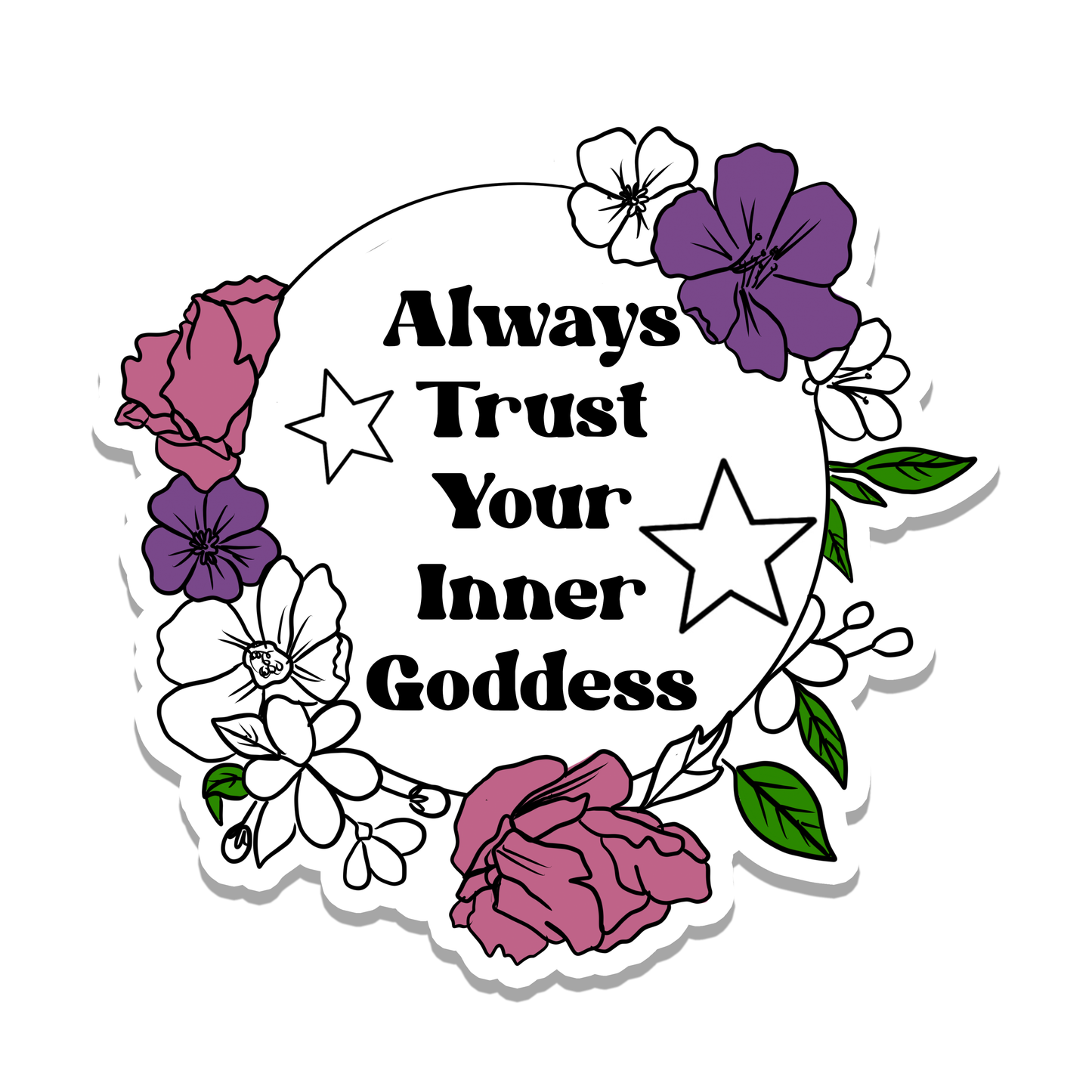 Rebel and Siren - Goddess Quote | Witch | Waterproof Vinyl Sticker | 2.5"