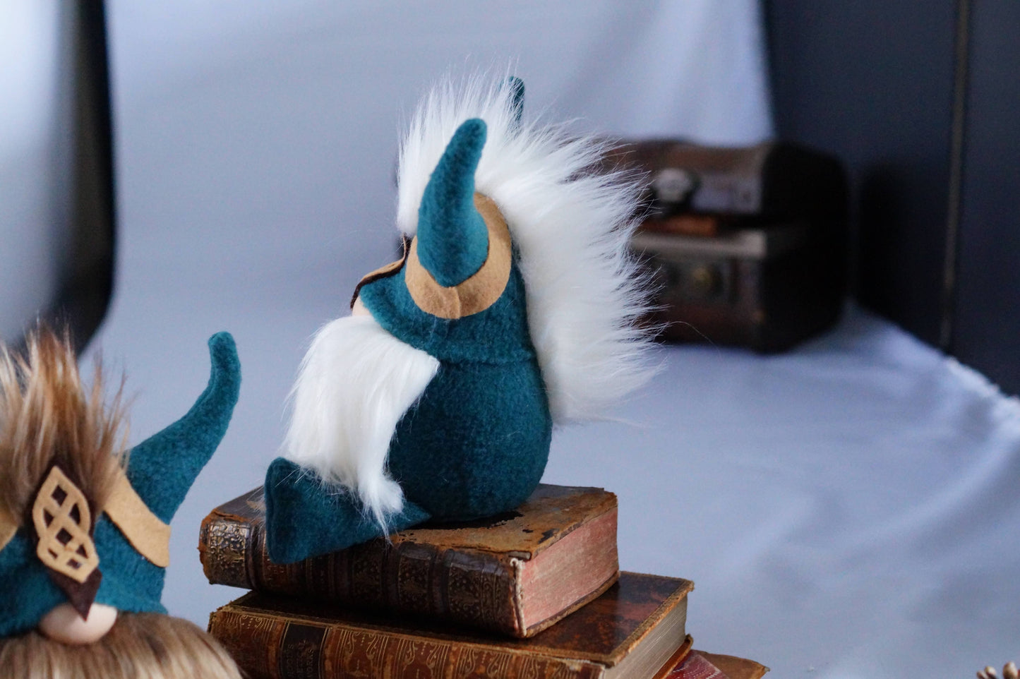 Gnomevillestudios - Viking Gnome- Blue with honey beard