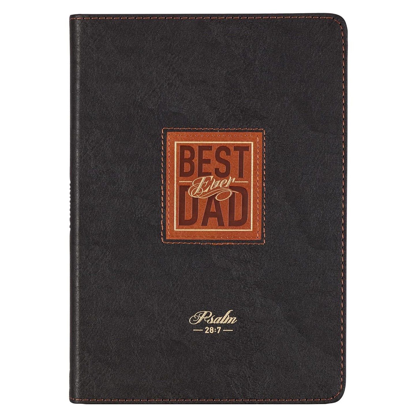 Best Dad Ever Brown Faux Leather Inspirational Journal
