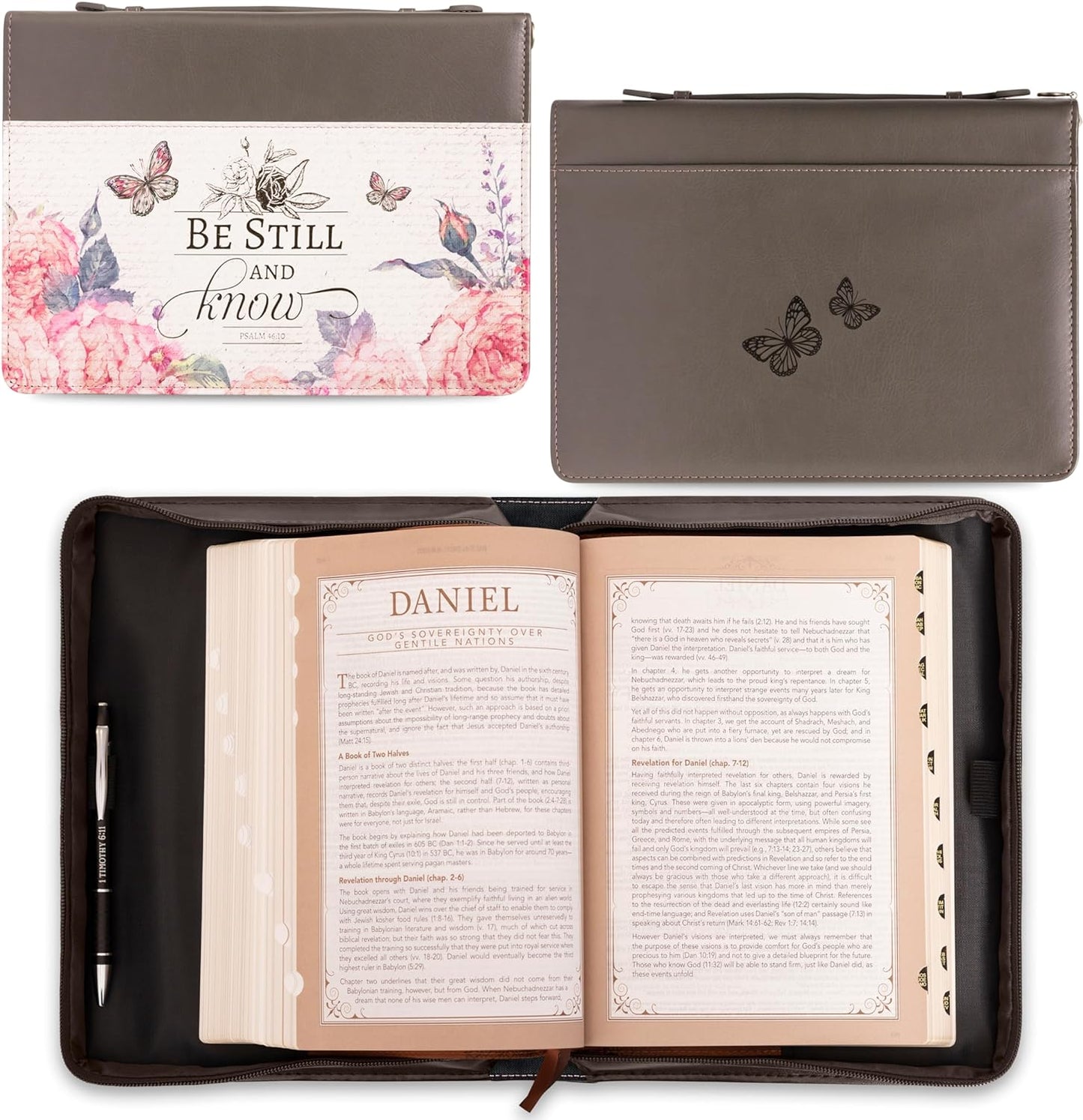 BIBLE COVER XL - PINK BUTTERFLY