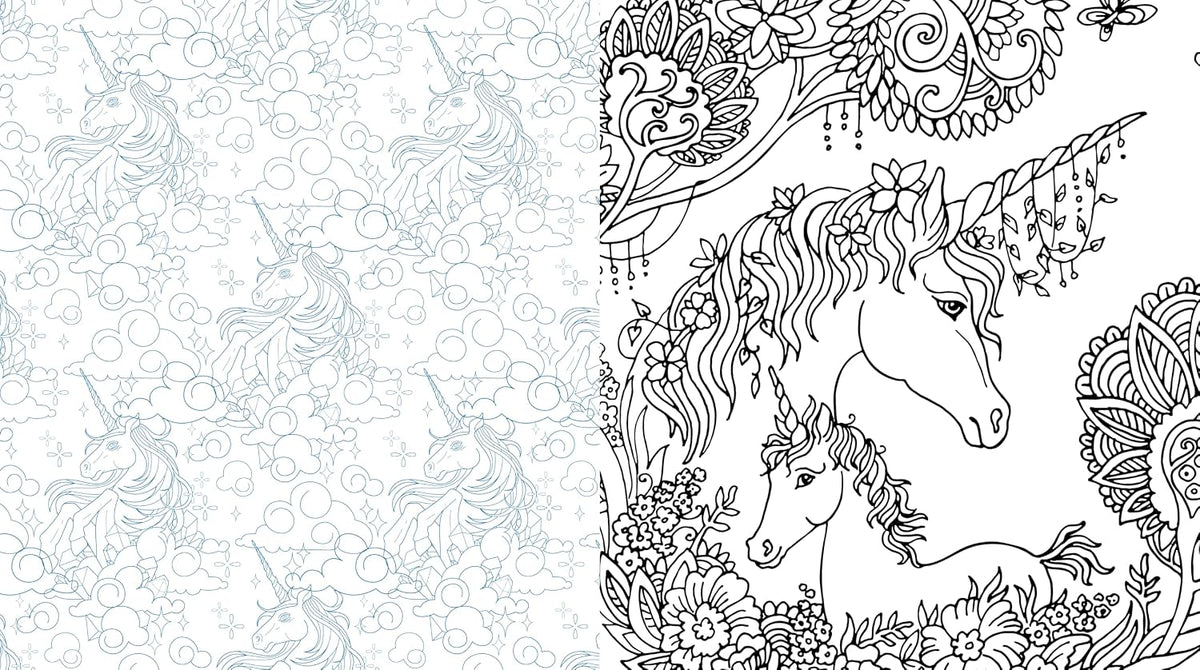 Beautiful Unicorns Coloring Book