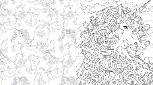 Beautiful Unicorns Coloring Book