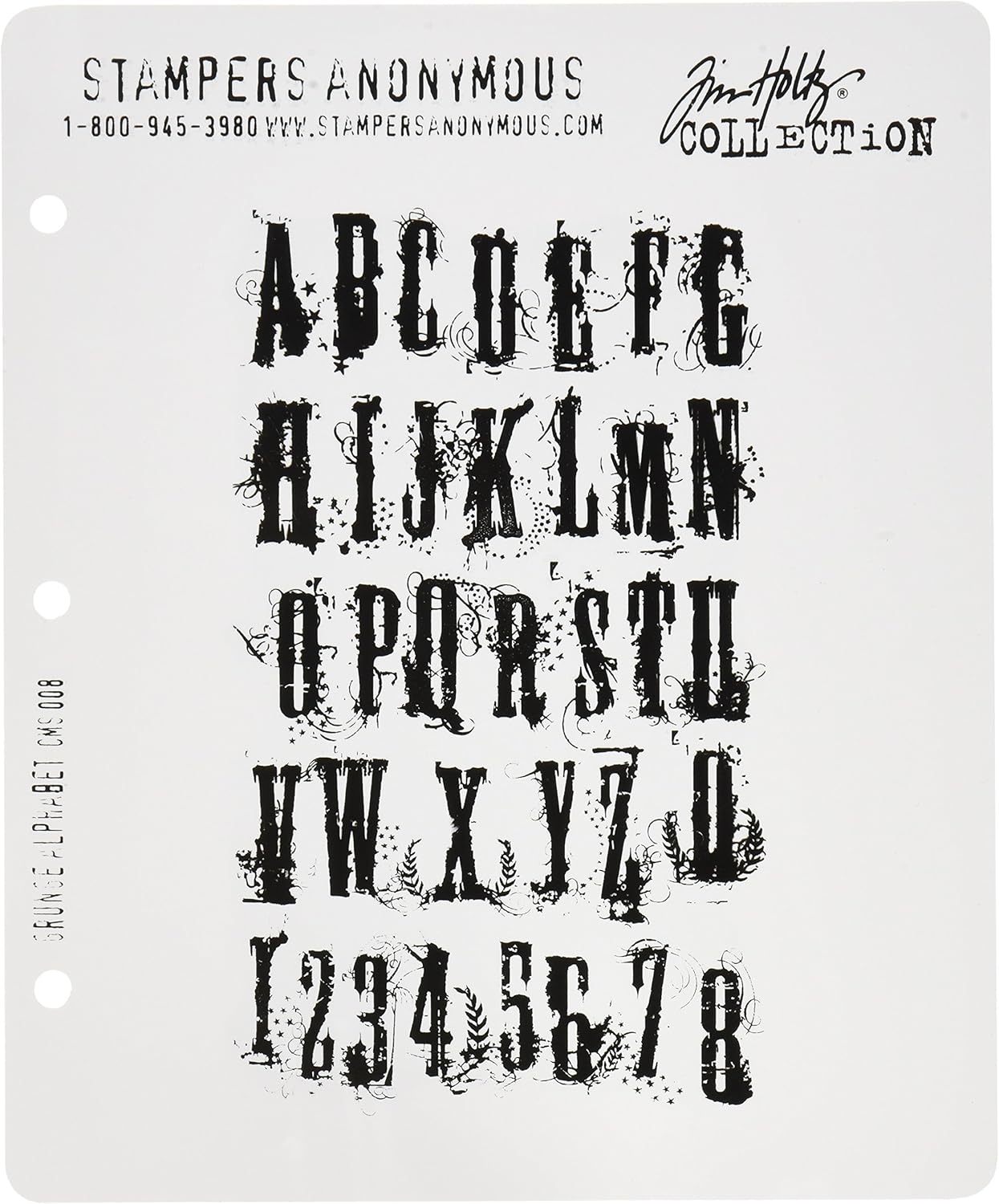 Tim Holtz & Stampers Anonymous - Grudge Alphabet