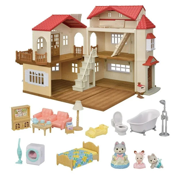 Calico Critters - Red Roof Country Home Gift Set ~ Secret Attic Playroom