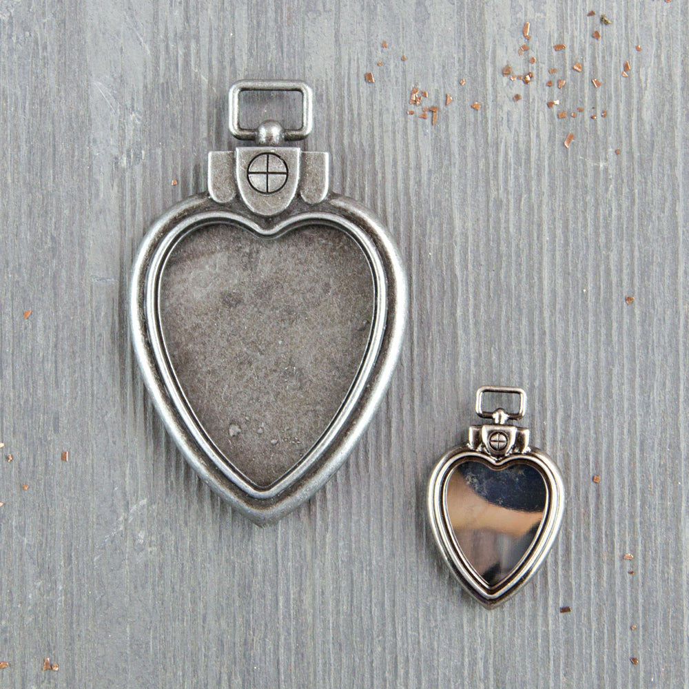 Mechanical Hearts Locket Pendants - 2 Pieces